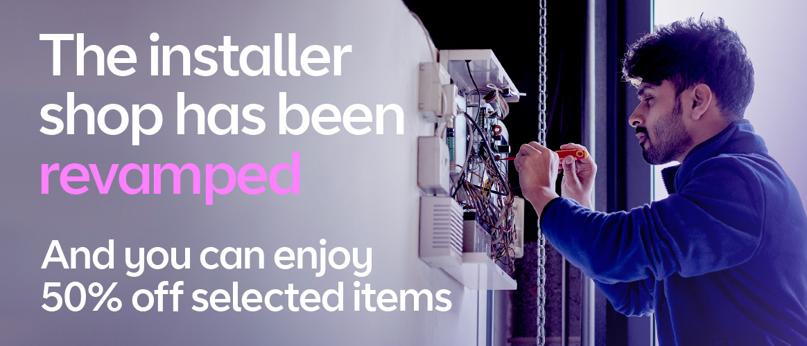 Man uses equipment purchased during the installer shop sale